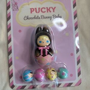 Pucky Chocolate Bunny Babu Figurine Set